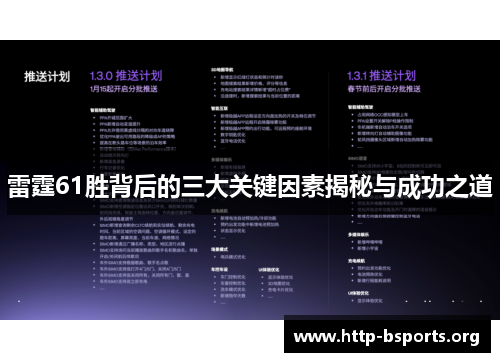 雷霆61胜背后的三大关键因素揭秘与成功之道 雷霆61胜背后的三大关键因素揭秘与成功之道